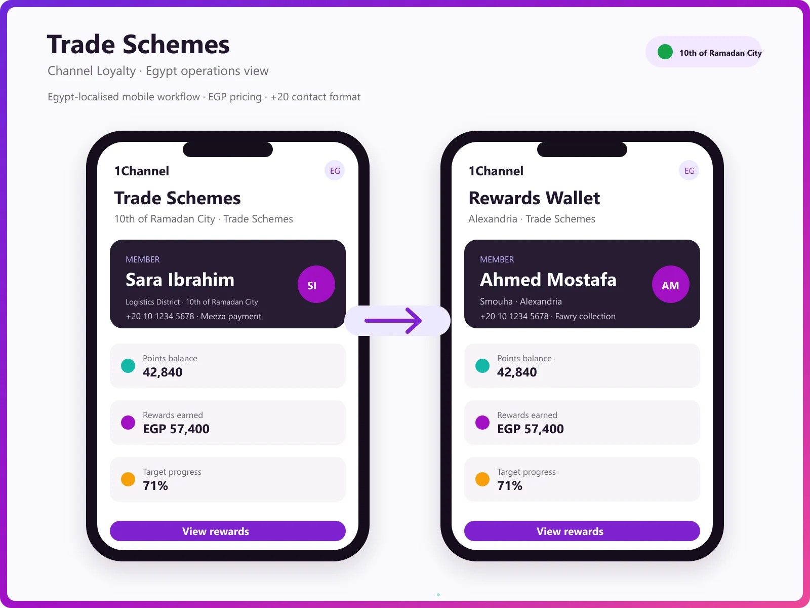 Points wallet, schemes and alerts with gamification for trade loyalty