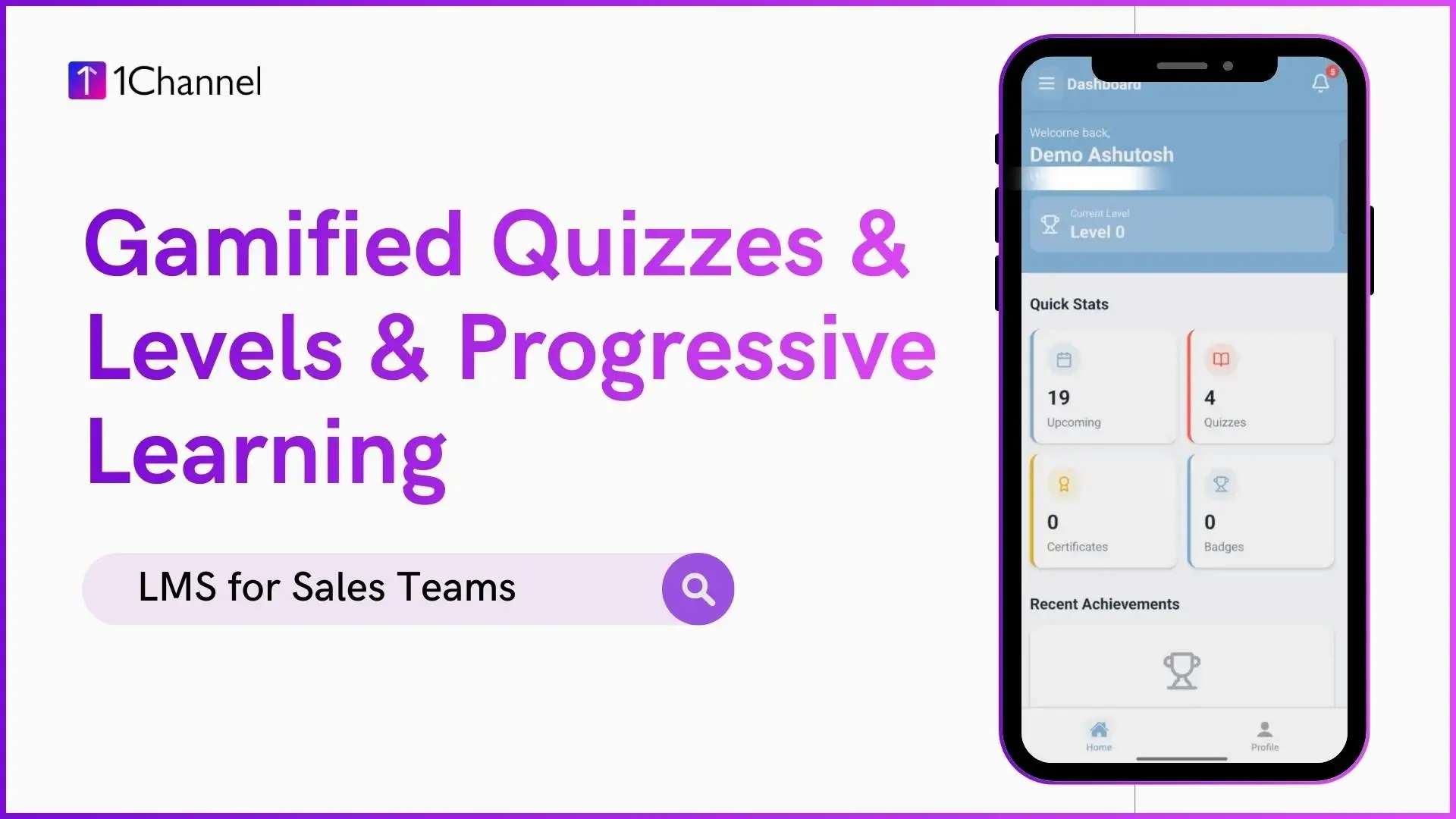 Gamified Quizzes, Levels & Progressive Learning