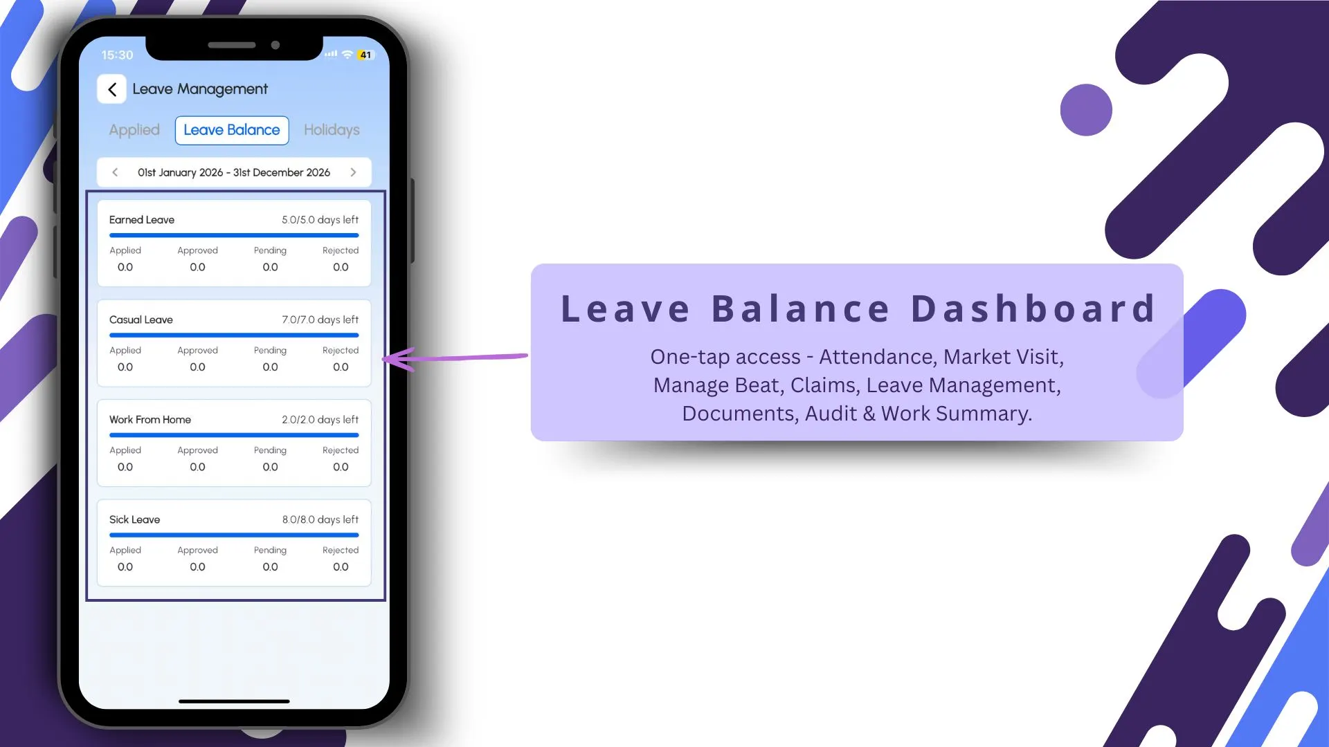 Real-Time Leave Balance Visibility