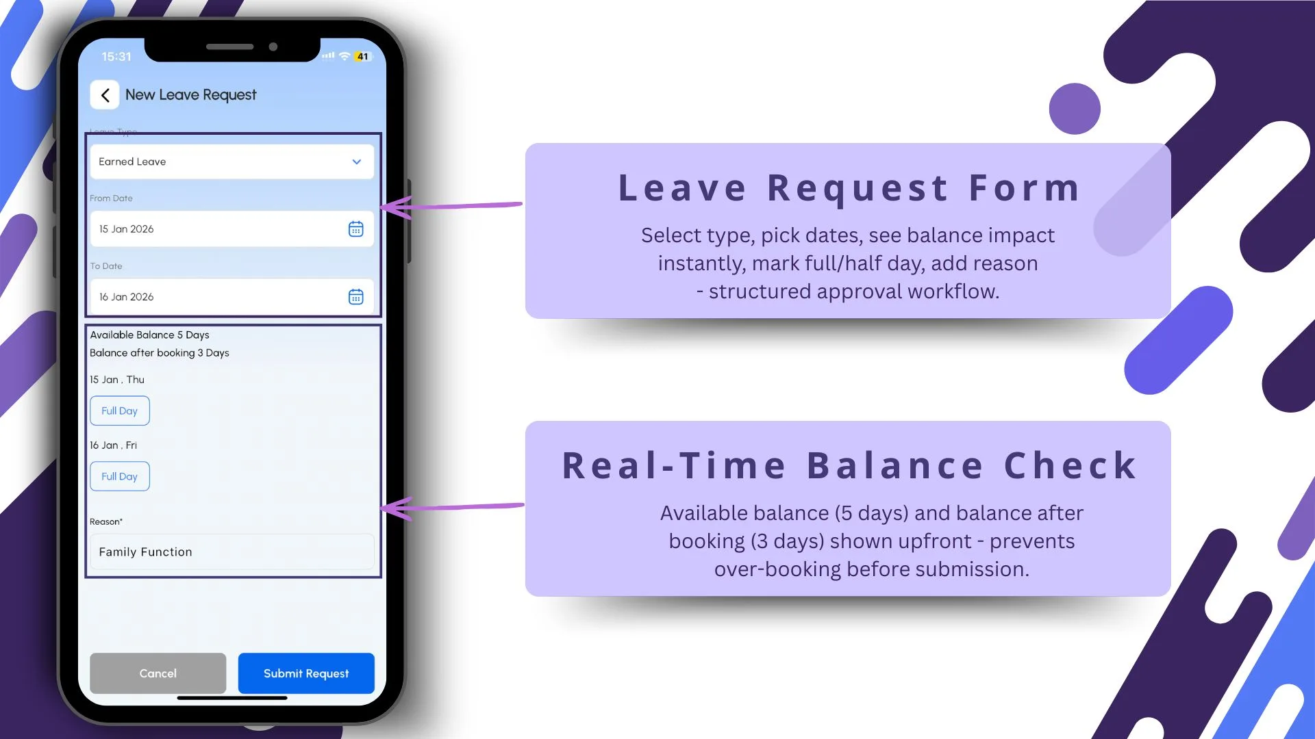 Structured Leave Request Workflow