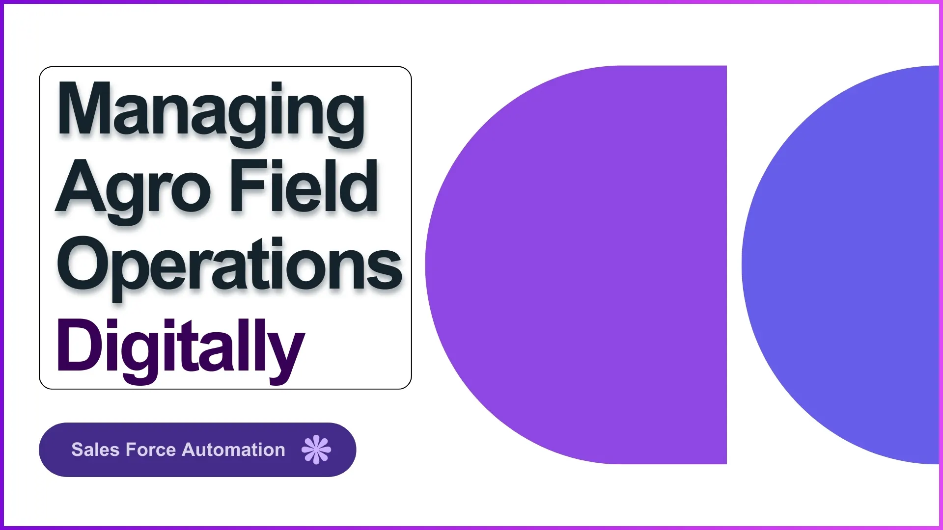 Managing Agro Field Operations Digitally