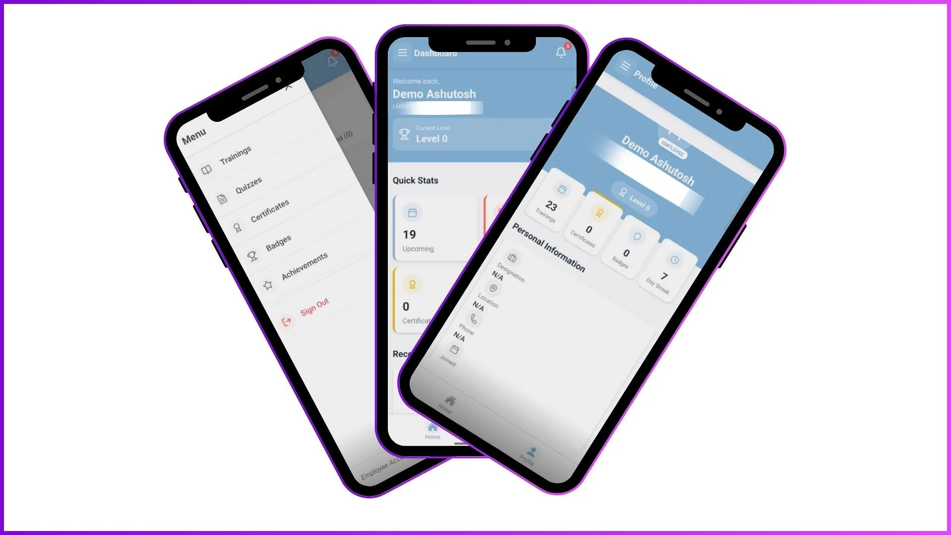Mobile App: Real-Time Progress for Employees and Trainers