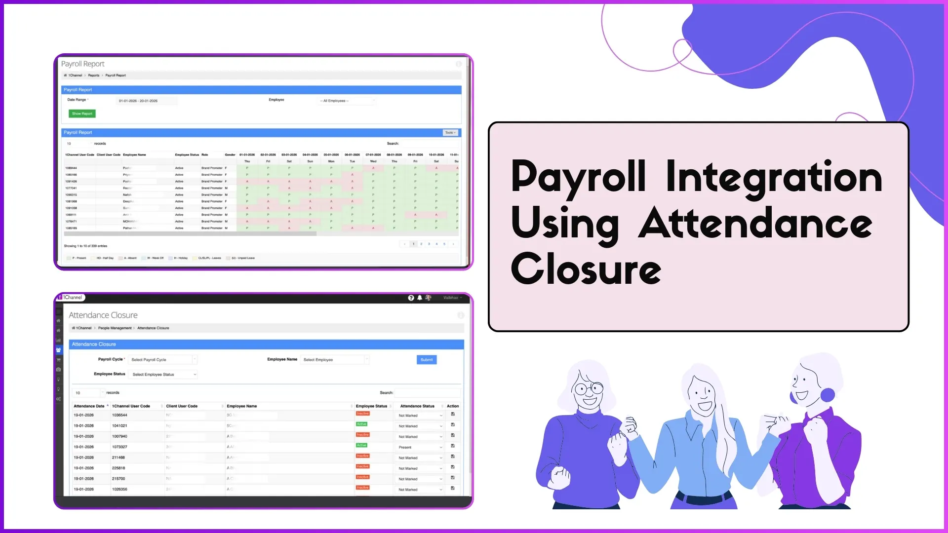Payroll Integration Using Attendance Closure