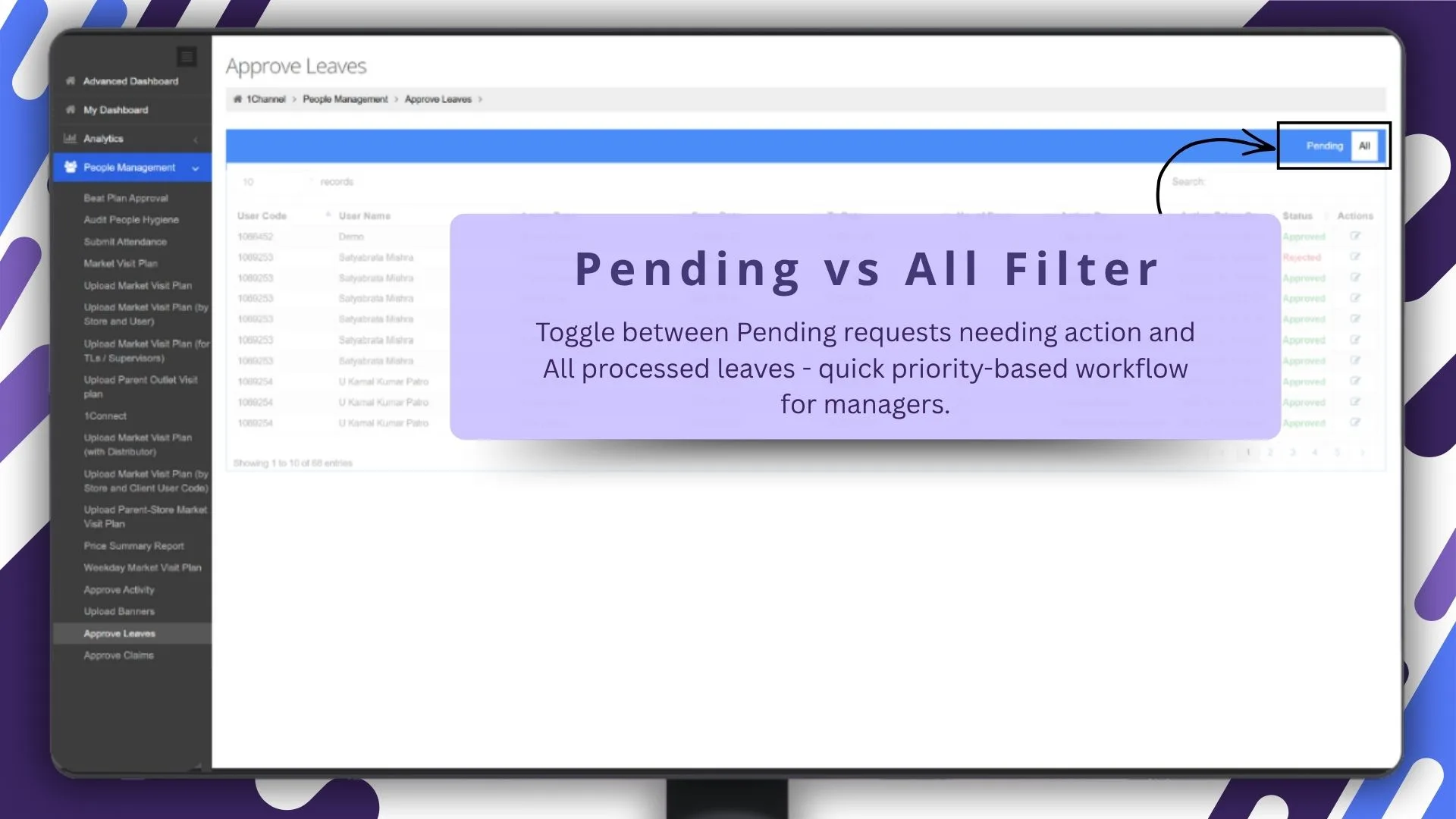 Pending vs All Requests Filter