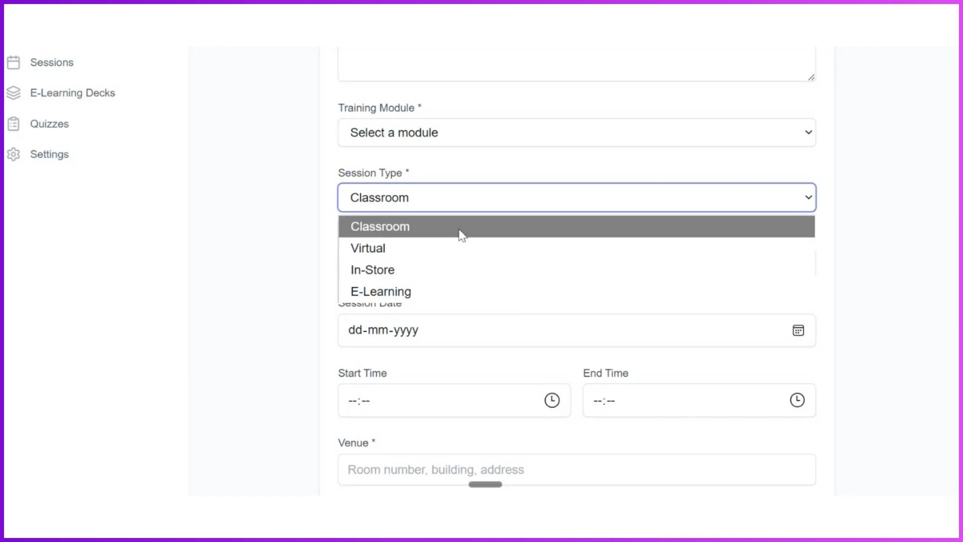 Sessions: Attendance and Participation Tracking