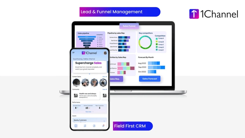 Lead funnel management and field-first CRM