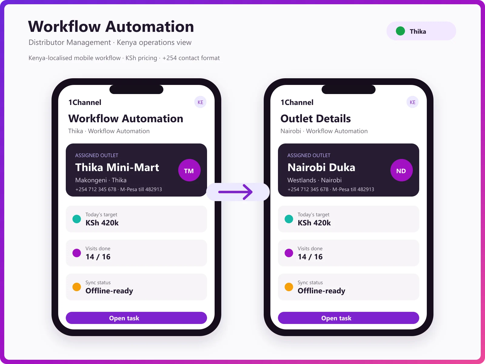 Workflow automation software mobile app showing pending approvals, notification triggers, and approval status
