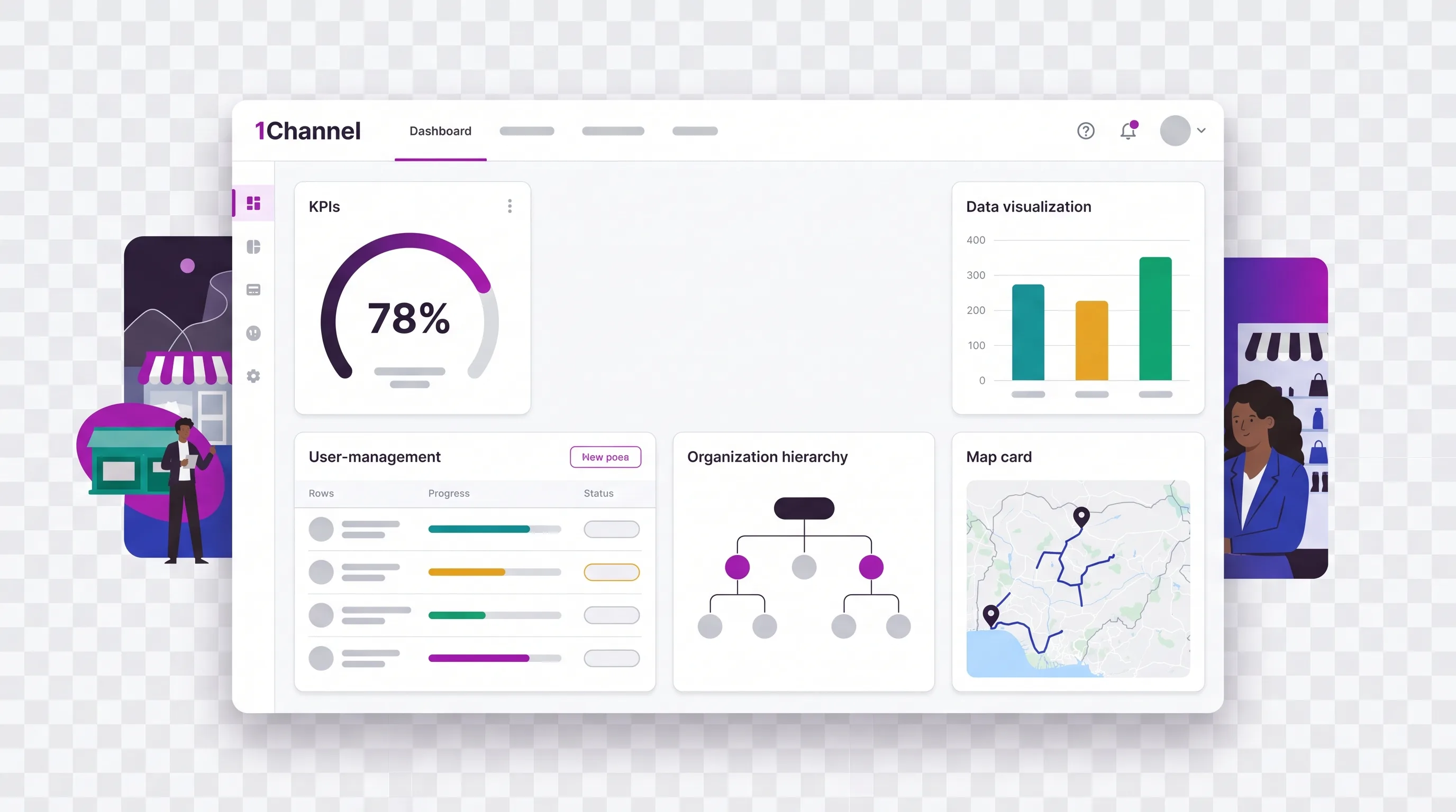 Admin dashboard overview