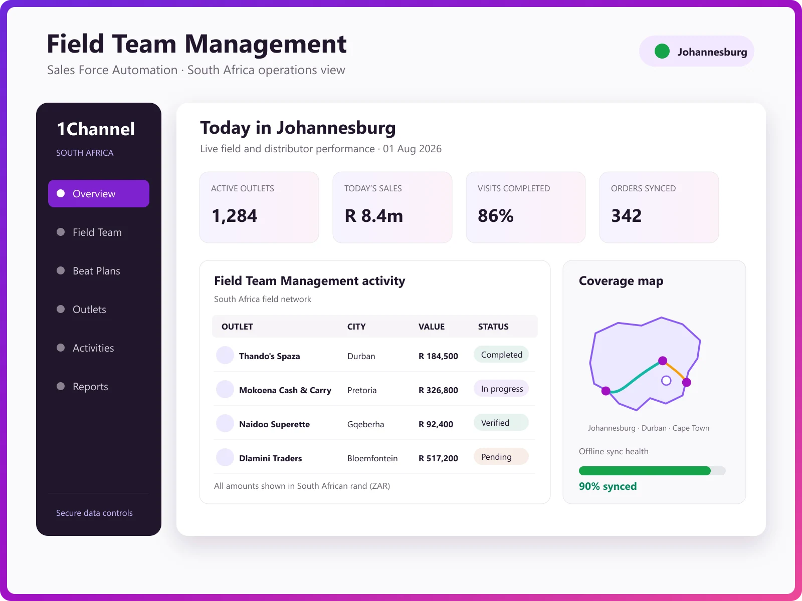 Admin leave and rand expense management for South African teams